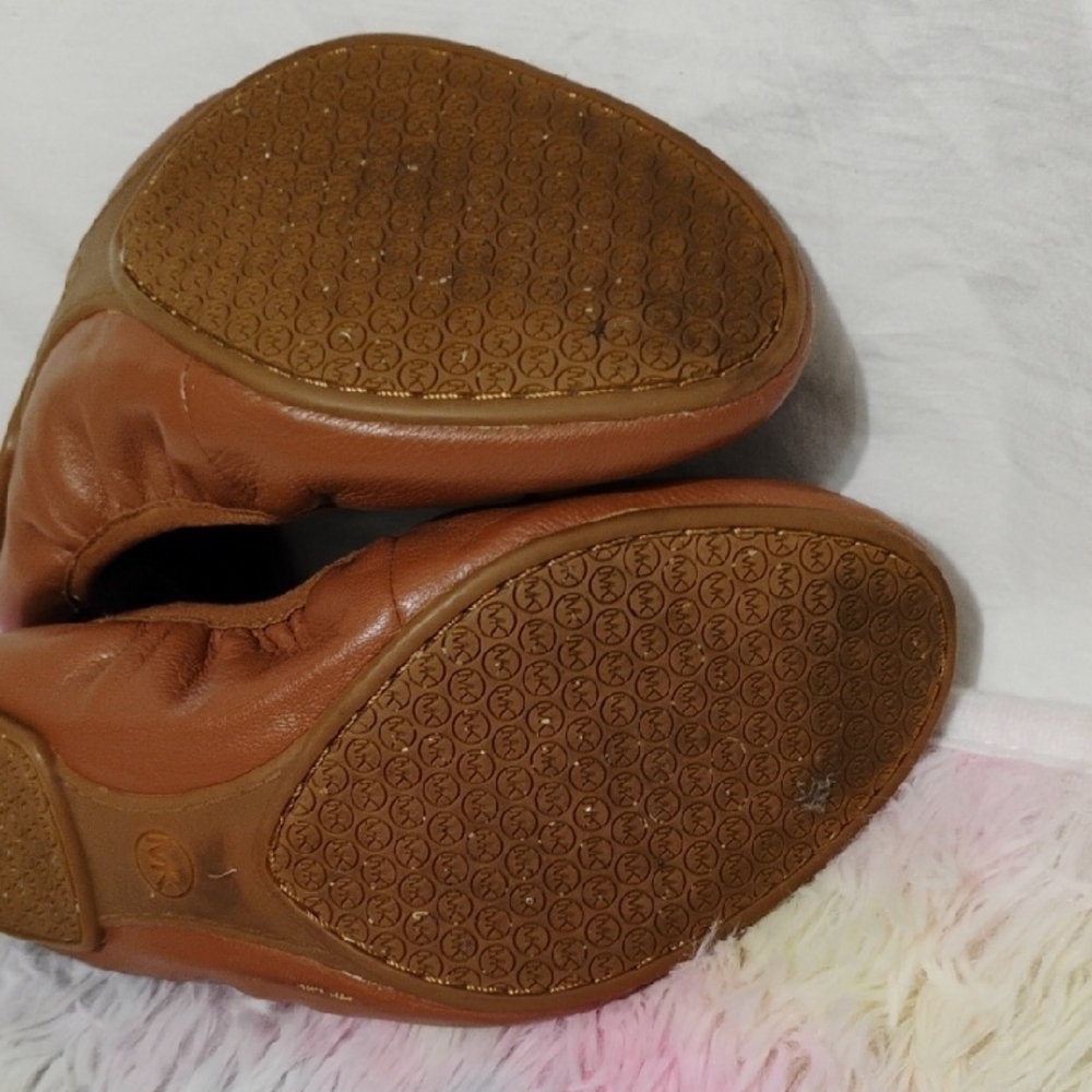 Michael Kors Women's Brown Leather Ballet Flats Sz.8.5 Worn 2x - Picture 7 of 11